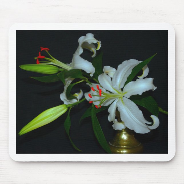 Tapis De Souris Collection Irlandaise de laiton et de fleurs (Devant)