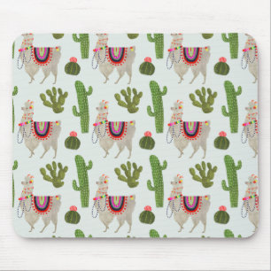 Tapis De Souris Collection Llamarama   Cactus & Llama Motif