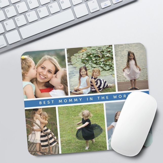 Tapis De Souris Collection photo moderne Best Mommy (Modern Best Mommy Photo Collage Mouse Pad)