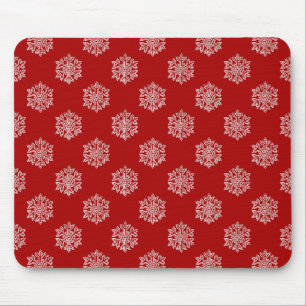 Tapis De Souris Collection Simply Christmas Rouge et Flocon de Nei