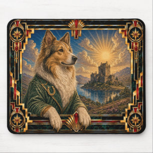 Tapis De Souris Collie, Chien Art Déco