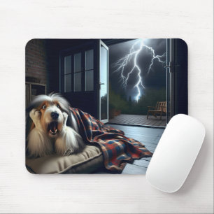 Tapis De Souris Collie effrayé de Thunderstorm