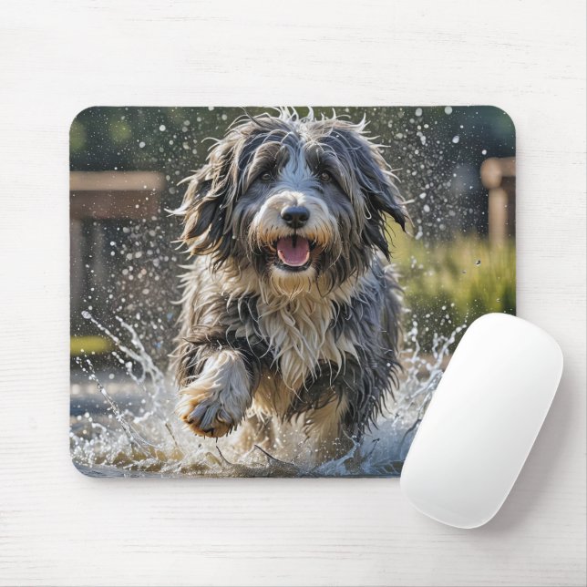 Tapis De Souris Collie Lourd Dans L'Eau (Avec souris)