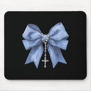 Tapis De Souris Collier croix Jésus Religieux chrétien Nœud Coquet