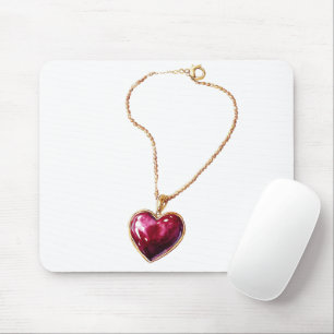 Tapis De Souris Collier Gold Red Heart