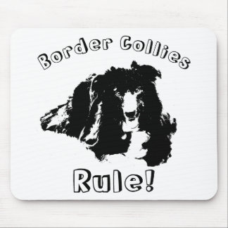 Tapis De Souris Collies frontalières Règle amusante