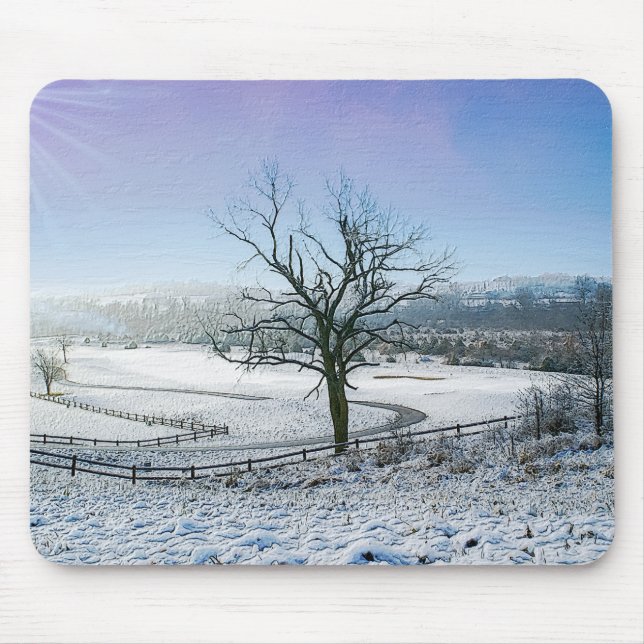 Tapis De Souris Collines couvertes de neige d'Ozark (Devant)