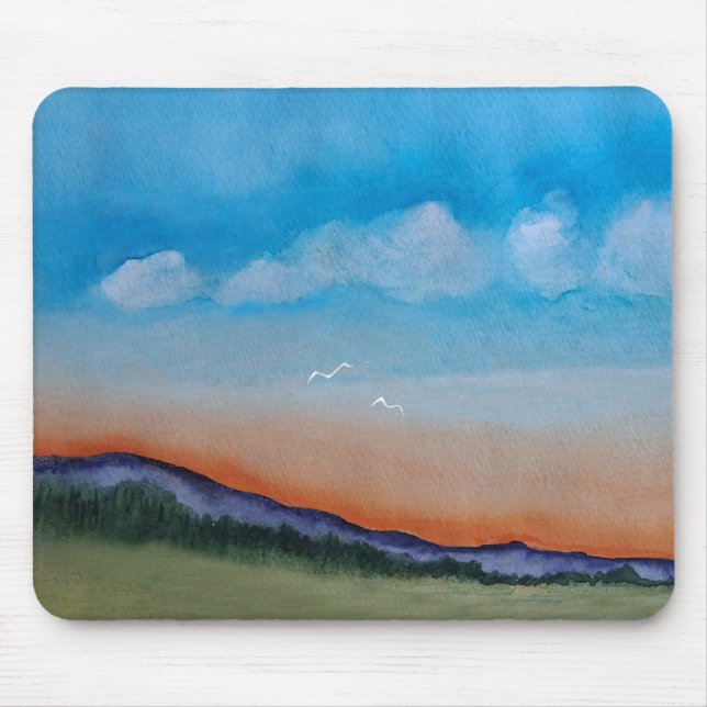 Tapis De Souris Collines du coucher du soleil (Devant)