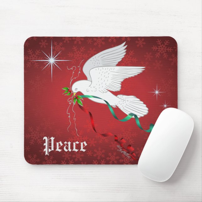 Tapis De Souris Colombe blanche (Avec souris)