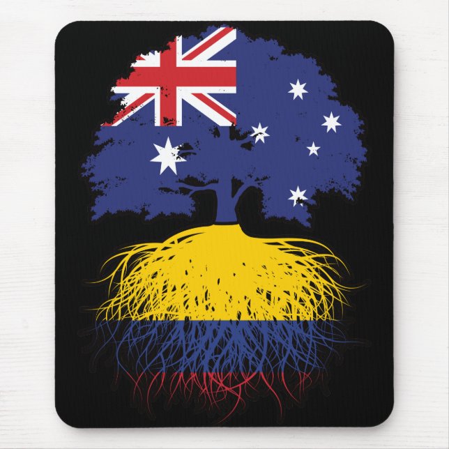Tapis De Souris Colombie Colombie Australie Australie racine d'arb (Devant)