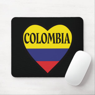 Tapis De Souris Colombie Drapeau Coeur Mousepad