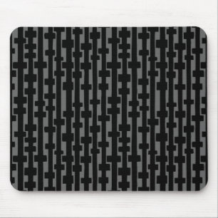 Tapis De Souris Colonnes Abstraites - Noir sur Gris