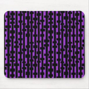 Tapis De Souris Colonnes Abstraites - Noir sur Violet