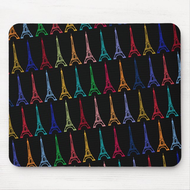 Tapis De Souris color eiffel towertern pattern (Devant)