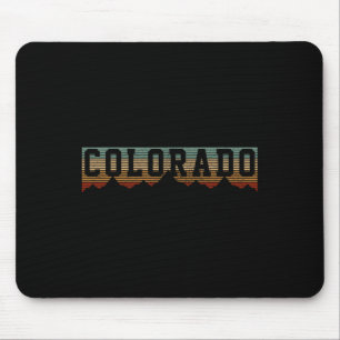 Tapis De Souris Colorado Vintage Montagnes Rocheuses Nature Extéri