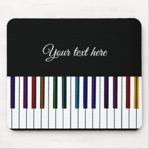 Tapis de souris coloré de musique de clavier de