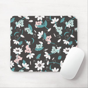 Tapis De Souris Coloré Koala Motif mignon animal et floral