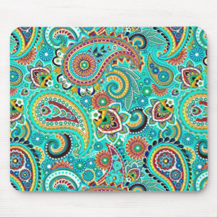 Tapis De Souris Coloré Retro Paisley