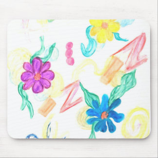 Tapis De Souris Colorful Floral Abstraction