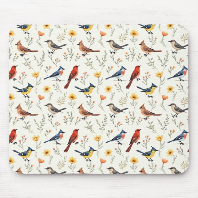 Tapis De Souris Colorful Little Birds (Devant)