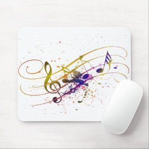 Tapis De Souris Colorful music splatter