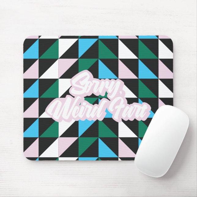 Tapis De Souris Colorful Patterned Désolé, Fart bizarre drôle (Avec souris)