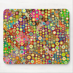 Tapis De Souris Colorful Retro Spots + your idea