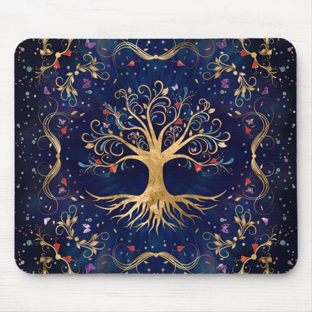 Tapis De Souris Colorful Tree of Life - Yggdrasil (Devant)