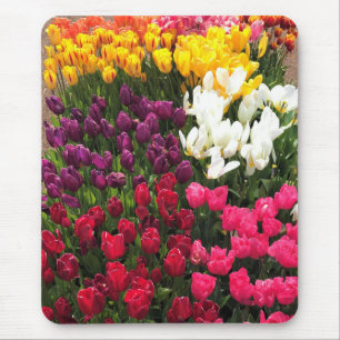 Tapis De Souris Colorful Tulip Garden Bed, Oregon