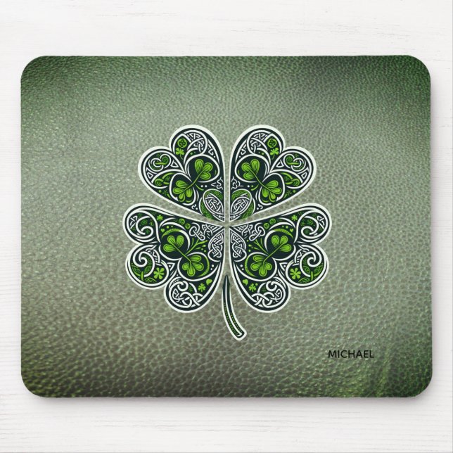 Tapis De Souris Colover Trèfle Shamrock Jour de la Saint-Patrick C (Devant)