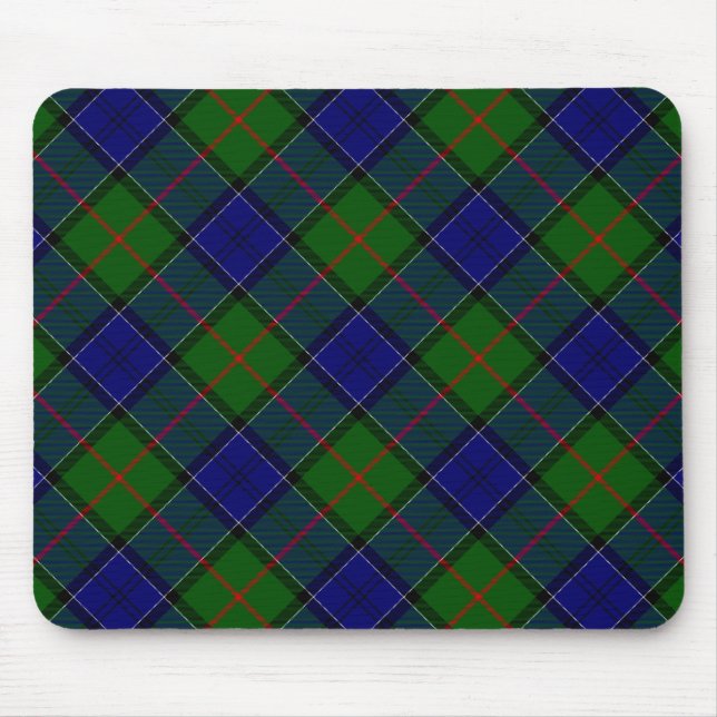 Tapis De Souris Colquhoun tartan bleu vert plaid (Devant)