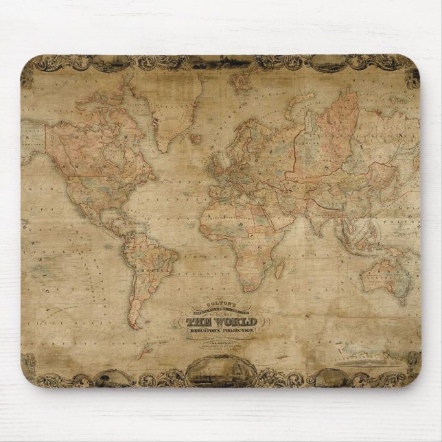 Tapis De Souris Colton's Antique Map Mousepad (Devant)