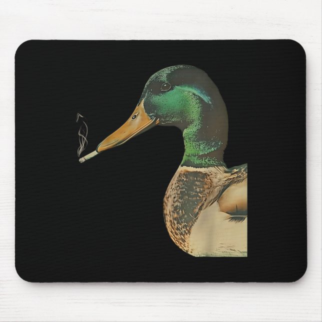 Tapis De Souris Colvert fumant une cigarette mème canard colvert d (Devant)