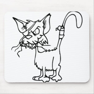 Tapis De Souris Combat de chats Blessé Bandage animal Feline Domes