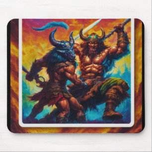 Tapis De Souris Combat du roi barbare