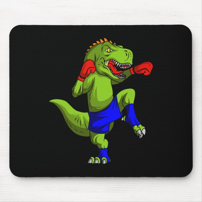 Tapis De Souris Combattant de Muay Thai Mma T-rex Comt d'arts mart (Devant)