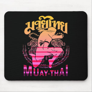 Tapis De Souris Combattant de Muay Thai Vintage Thaïlande Boxe Tha