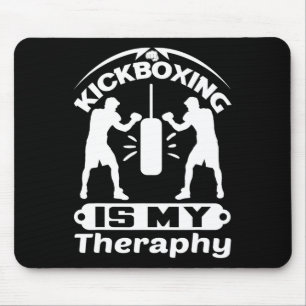 Tapis De Souris Combattant drôle disant que le kickboxing est ma b