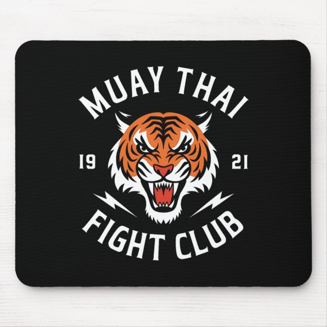 Tapis De Souris Combattants de kickboxing Muay Thai Tiger Thaiboxi (Devant)