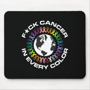 Tapis De Souris Combattre le cancer sous toutes ses couleurs Journ
