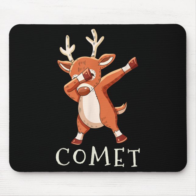 Tapis De Souris Comet Santas Reindeers Family Matching Outfit Chri (Devant)