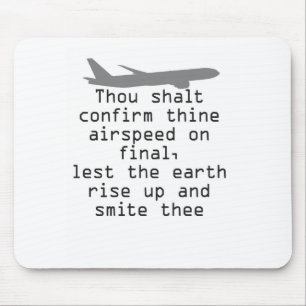 Tapis De Souris Commandement d'humour d'aviation