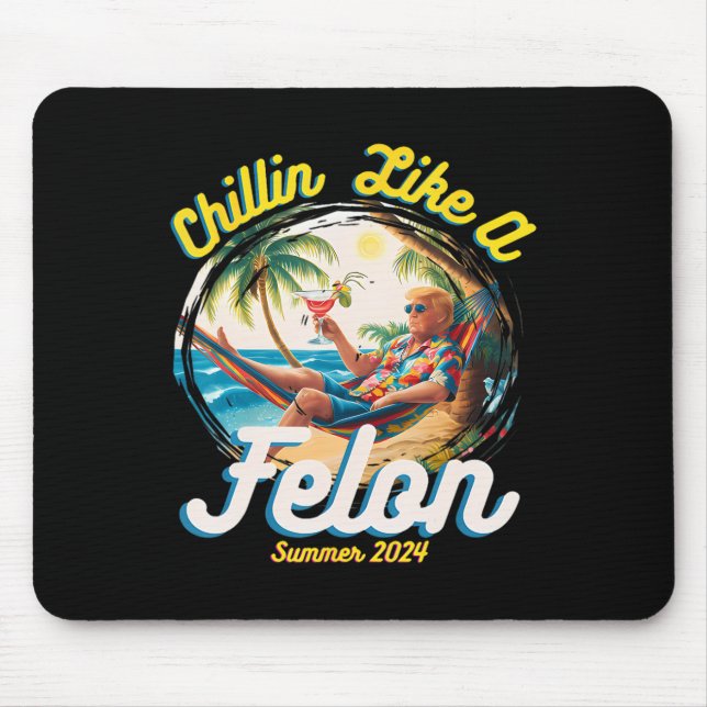 Tapis De Souris Comme A Felon Trump 2024 Hawaïen (Devant)