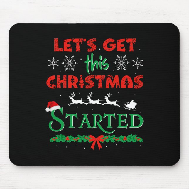 Tapis De Souris Commençons ce Noël Fête de Noël C (Devant)
