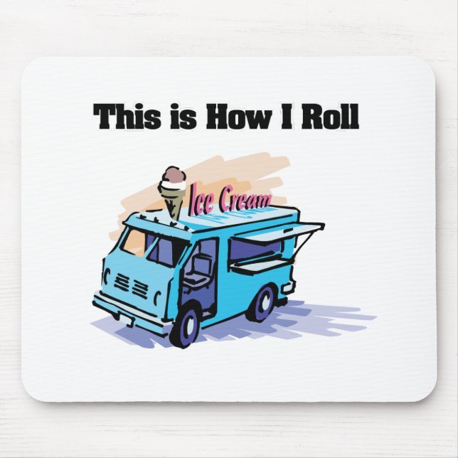 Tapis De Souris Comment je roule (Camion à glace) (Devant)