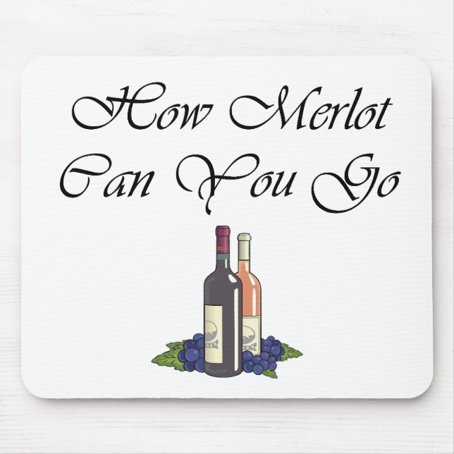 Tapis De Souris Comment le merlot peut vous aller manuscrit (Devant)