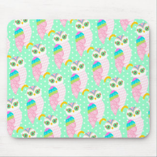 Tapis De Souris Comment maintenant hibou blanc - pois