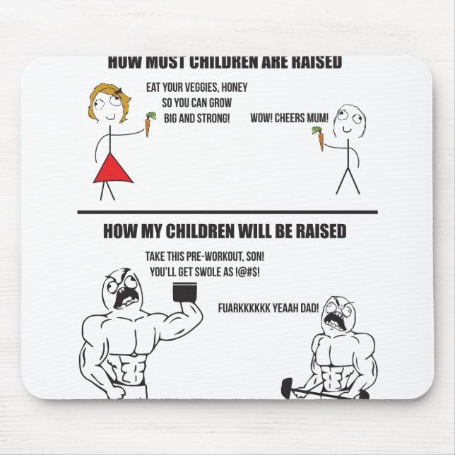Tapis De Souris Comment Mes Enfants Seront Élevés - Gym Meme (Devant)