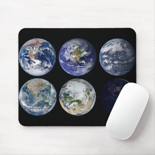 Tapis De Souris Comparaison D'Image De Vues Iconiques De La Planèt (Avec souris)