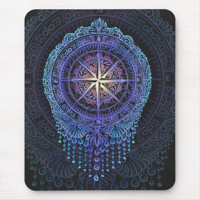 Tapis De Souris Compas céleste Mandala (Devant)